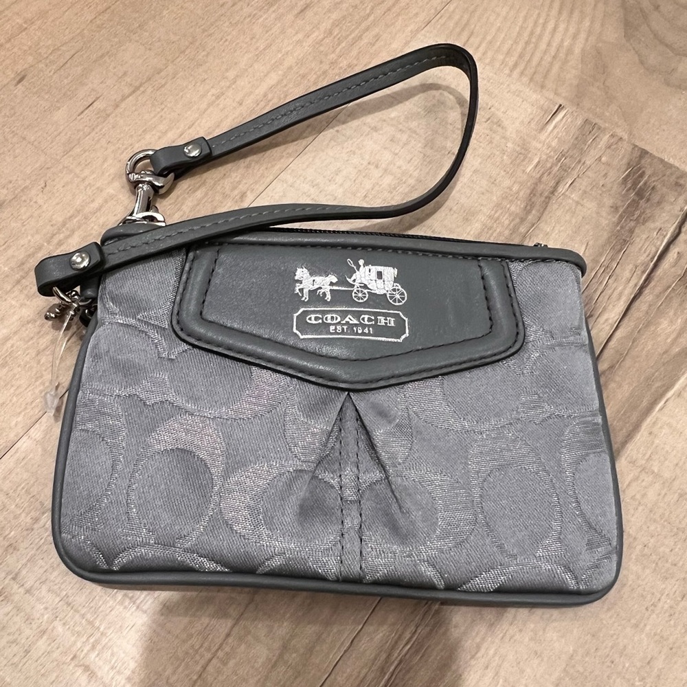 Coach Gray Wristlet